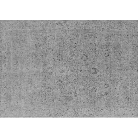 Ahgly Company Indoor Rectangle Oriental Gray Industrial Area Rugs, 7' x 9'