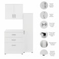 thumbnail image 3 of Universal 44W 3 Piece Modular Storage Set in White - Engineered Wood, 3 of 8