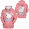 thumbnail image 1 of Chandail à Manches Longues d'Automne pour Femmes, Mode, Noir, Chandail à Enfiler, Série Hello Kitty à Imprimé, Col Rond, Couleur, Décontracté, pour Navette, Doux, Chandail à Capuchon, 1 of 7