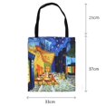 thumbnail image 2 of de hombro clásico con estampado de pintura al para mujer, de pya reutilizable con estampado de para el trabajo, libros, Café al aire libre BLESIY Bolso de lona Ladise, 2 of 7
