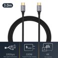 thumbnail image 3 of Cable de carga rápida 4K HD 5A 20V 10Gbps Cable de sincronización de datos Compatible con cable, 3 of 5