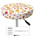 thumbnail image 3 of Salouo Fall Gnomes Harvest Pattern Bar Stool Cushion Cover, Round Crease-Resistant Stretchy Dustproof Stool Seat Slipcover for Bar Round Chair-14 inch, 3 of 6