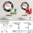 thumbnail image 4 of DESIGN ART Designart 'Modern Blooming Rose I' Printed Floral Rose Wall Mirror 24in.x24in., 4 of 5