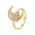 thumbnail image 1 of Anillo giratorio de diamantes Wmkox8yi de mariposa dorado lujo moda europea y americana, 1 of 3
