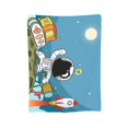 thumbnail image 7 of DouZhe Ultra-Soft Micro Fleece Lightweight Flannel Bed Blanket, Spaceman Rocket Moon Spaceship Print Cozy Warm Throw Blankets, 60"x50", 7 of 7
