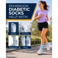 thumbnail image 4 of Pembrook Unisex Non-Binding Diabetic Ankle Socks, Pastel Colors, Large, 6 Pairs, 4 of 7
