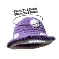 thumbnail image 5 of Mushroom Crochet Bucket Hat with White Dots, Adult Knit Winter Beanie, Cute Cold Weather Headwear, 5 of 5