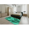 thumbnail image 4 of Ahgly Company Indoor Rectangle Patterned Medium Teal Green Area Rugs, 4' x 6', 4 of 6