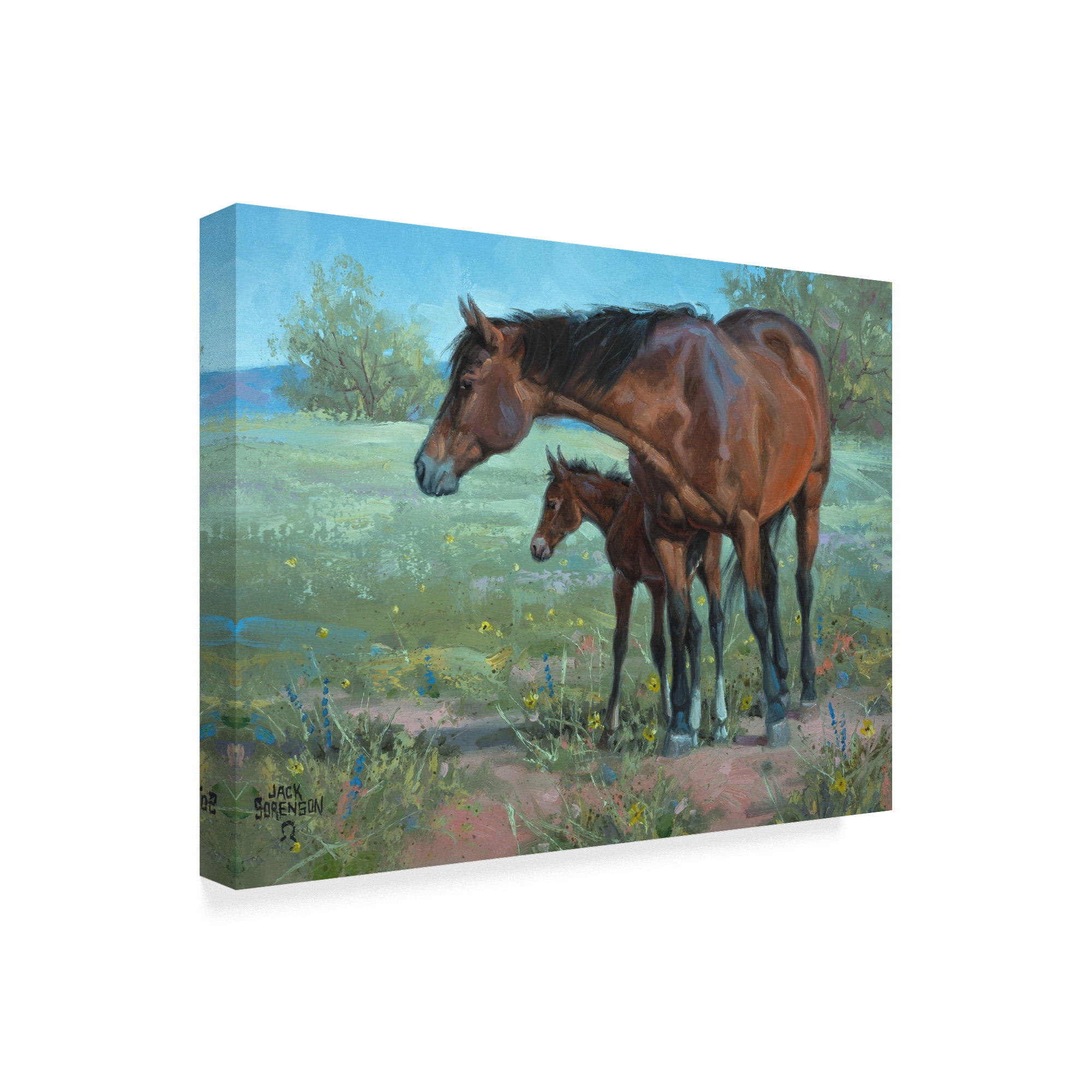 Trademark Fine Art 'Under Mamas Watchful Eye' Canvas Art by Jack Sorenson