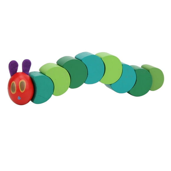 5 Pcs Jouet Chenille en Bois pour Enfants, Jouets Ver en Bois, Jouet Blocs d'Éveil Chenille Affamée, Jouet Anti-Stress Bébé Idéal