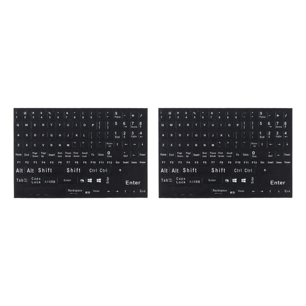 2 Sheets Computer Laptop Keyboard Stickers Notebook English Keyboard