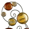 thumbnail image 5 of DecMode Metal Contemporary Abstract Multi Colored Round Plates with Spiral Scrolled Wires, 17"W x 41"H, 5 of 16