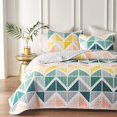 thumbnail image 1 of Juego de edredón UOZZI BEDDING Summer de 3 piezas, reversible, tamaño king, 1 of 9