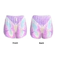 thumbnail image 3 of Daiia Purple Sparkling Butterfly Pattern Women's 2 in 1 Running Shorts - Lightweight Athletic Workout Gym Yoga Shorts Liner with Phone Pockets-Medium, 3 of 7