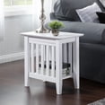 thumbnail image 2 of AFI Mission Solid Wood Contemporary End Table in White, 2 of 7