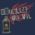 thumbnail image 2 of Men's Cruella Spray Flames Logo  Graphic Tee Navy Blue Heather Medium, 2 of 4