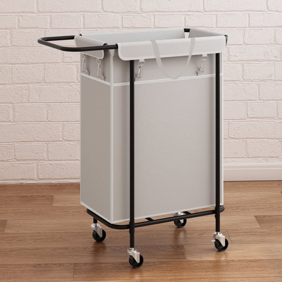 LENLN Laundry Basket with Wheels and Handle,Laundry Hamper Sorter,Movable Rolling Laundry Baskets Cart,Dirty Clothes Hamper Laundry Butler for Bathroom Bedroom Laundry Room