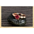 thumbnail image 4 of 6mm Round Shape 1.5 Carat Red Ruby And Moissanite Diamond Antique Engagement Ring in 10k Yellow Gold, 4 of 5