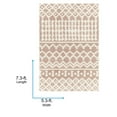 thumbnail image 4 of Livabliss Area Rugs for Living Room, 5x7 Urban Shag Global Dusty Pink Rug, Bedroom Dining Room Home Decor Stain Resistant Carpet (5'3" x 7'3"), 4 of 7