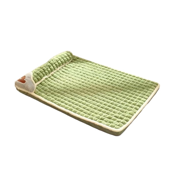 Greeniant Cama cálida de invierno para mascotas, tapete de felpa suave para perros y gatos, suministros para perros mascota grandes, cama para Suministros para perros verde Tamaño: 50*35CM
