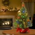 thumbnail image 2 of National Tree Company 2 Foot Artificial Majestic Fir w/ Colored Lights, 2 of 5
