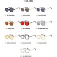 thumbnail image 5 of Retro Sunglasses Women Men Punk Polygon Glasses Metal Clear Mirror Shades Eyewear UV400, 5 of 5