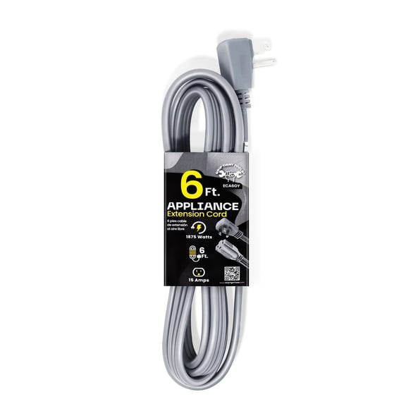 Grip Tight Tools® 6 FT Appliance Extension Cord, 14-3 SPT, Grey
