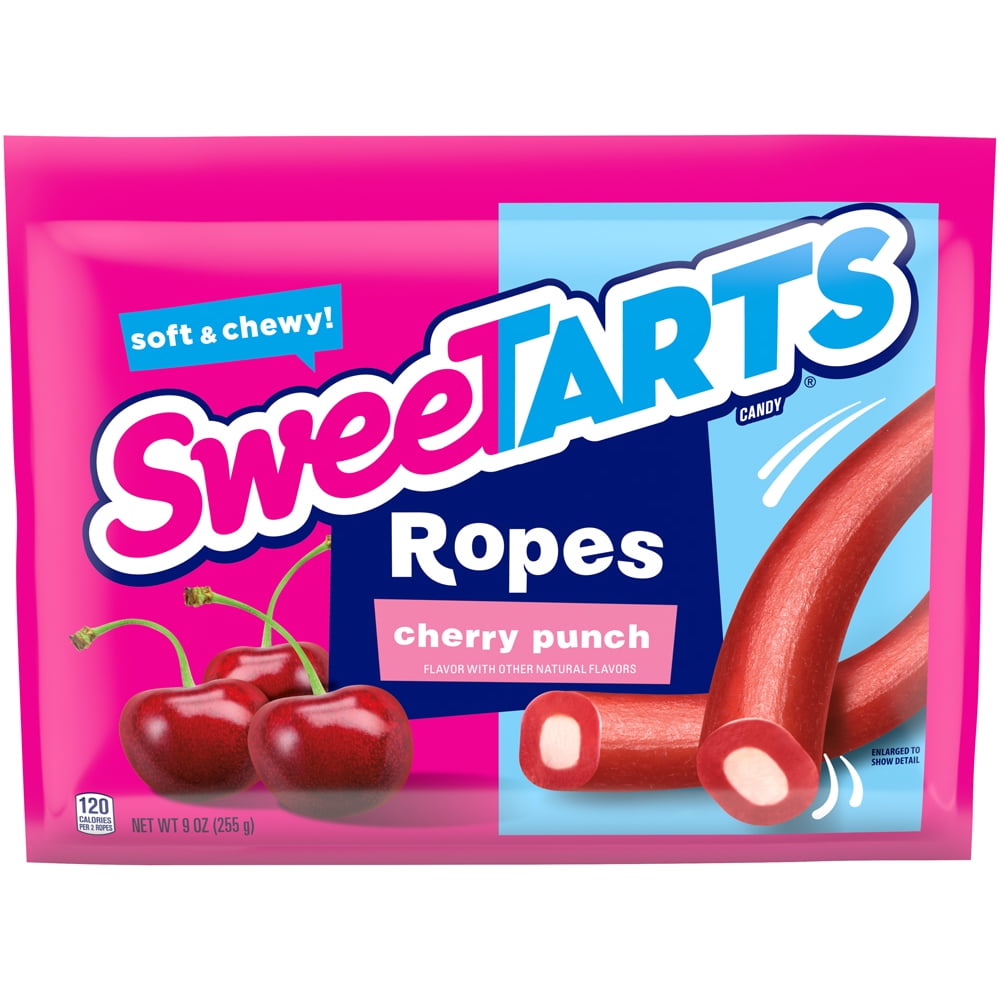 SweeTARTS Cherry Punch Soft & Chewy Ropes Candy Bag, 9 Oz