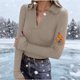 thumbnail image 4 of AUNVITO Women's Ribbed Knit Long Sleeve Turtleneck Slim Fit Thermal Base Layer Top, 4 of 9