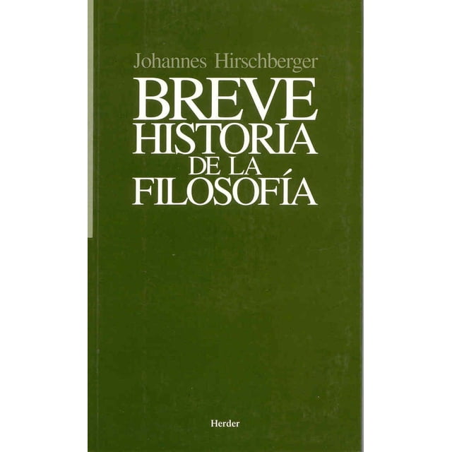 Breve Historia De La Filosofía HERDER 9788425401206