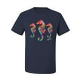 thumbnail image 2 of Wild Bobby, Colorful Rainbow Seahorses Animal Lover Men's Graphic T-Shirt, Navy, 2XL, 2 of 3