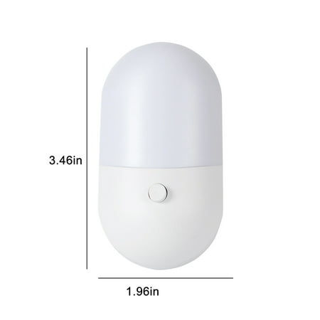 

Outoloxit Mini LED Bulb Plug-in Warm Colour and White Colour Compact Ideal for Bedroom Bathroom Kitchen Car White