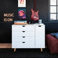 thumbnail image 4 of Falkk Furniture Modern Dresser for Bedroom – Chest of Drawers – Combo Dresser – White, 4 of 5