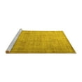 thumbnail image 2 of Ahgly Company Machine Washable Indoor Square Persian Yellow Traditional Area Rugs, 7' Square, 2 of 4