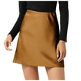 thumbnail image 3 of vigerkar Women's Summer Elastic High Waist Satin Skirt A-Line Short Skirts Gold, S, 3 of 6