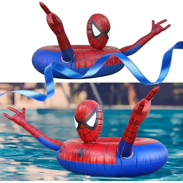 NinoStar Superhero Pool Float Ring Inflatable Swimming Pool Tube for Kids and Teens Red 30 inches