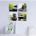 thumbnail image 3 of Zen Bathroom Decor Meditation Canvas Wall Art, Water Stone and Green Plants Pictures for Yoga Spa and Office Calming, Relaxing Wall Art for Office Bedroom Living Room (12x12in, 4 Panels), 3 of 6