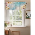 thumbnail image 2 of Retro Summer Beach Curtain Valances for Windows, Flowers Ocean Starfish Coastal Kitchen Valance Window Treatment, Light Filtering Block Curtains for Bathroom/Bedroom/Living Room 54'' x 18'', 2 of 9
