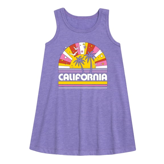 Instant Message - California Sunset - Toddler & Youth Girls A-line Dress