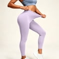 thumbnail image 4 of Seffadzy Women's Yoga Leggings High Waisted Tummy Control Compression Running Workout Gym Pants Purple 2 M, 4 of 7