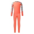 thumbnail image 5 of iEFiEL Kids Girls 2 Piece Swimsuit Floral Long Sleeve Rashguard Swim Shirt with Pants Beach Swimwear Set Orange 6, 5 of 7