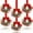 Red, variant on Yucurem 6PCS Christmas Mini Cabinet Wreaths with Ribbon Bows, Red Berry Small Window Wreaths for Window Door Farmhouse Wreath Christmas Party Decorations