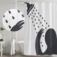 thumbnail image 5 of Sloths Showering Shower Curtain, Waterproof Shower Curtains for Bathroom, Modern Abstract Art Funny Animals Washable Fabric Bathtub Curtain Set Bath Decor with 12 Hooks Extra Long 72"x96", 5 of 8