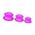 thumbnail image 4 of Juego de 3 ventosas de silicona perfecl para relajación muscular de tejido Rosa, 4 of 8