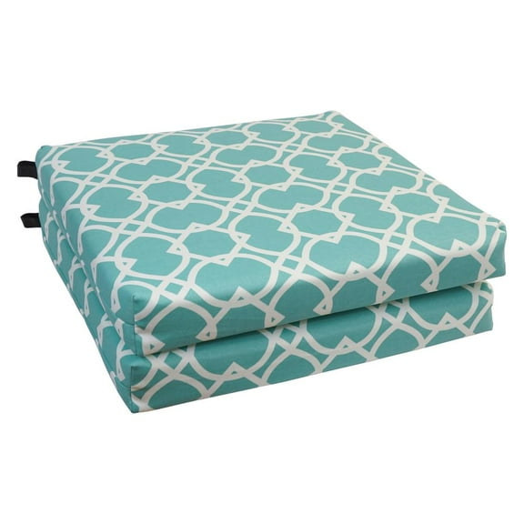 Blazing Needles 20-inch by 19-inch Patterned Outdoor Chair Cushions (Set of 2)  93454-2CH-OD-144
