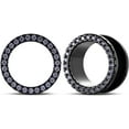 thumbnail image 1 of GHSDFBB 2PCS 316L Stainless Steel Two-Color Screw Tunnel Ear Plug Expander Stretcher Gauge 0G-1", 1 of 7