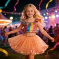 thumbnail image 2 of JAJAHO Toddler Girls Tutu Skirt Pom Poms Tulle Puffy Skirts Baby Girl Clothes For Carnival Party Dance Performance 6M-4Y Stylish Skirt, 2 of 4