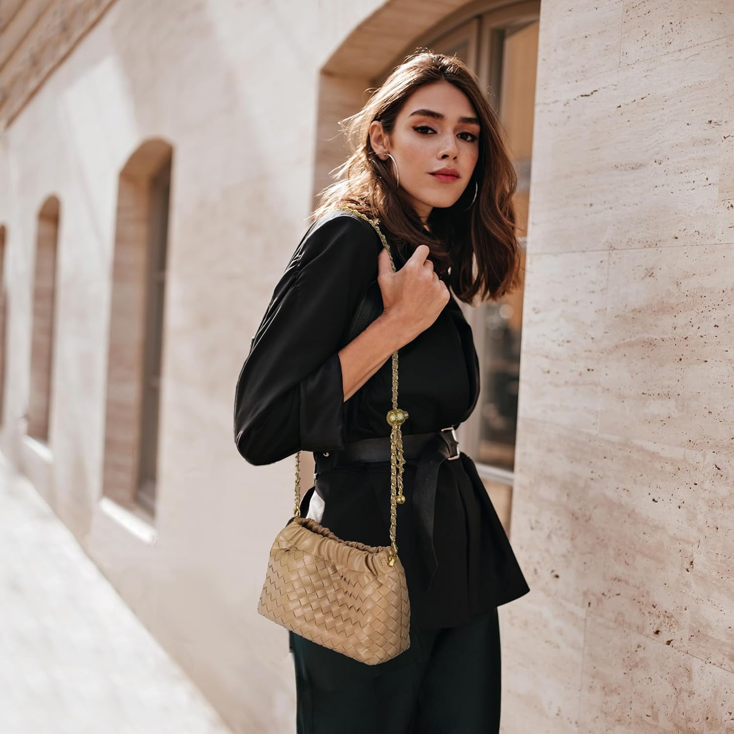 Small Crossbody Bag For Women Trendy.Dumpling Bag Clutch Purse For Women Evening Bag Cloud Purse Vegan Leather Hobo Bag