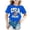 Blue, variant on Girls Mexico Letter Print Tee Casual Regular Fit Crew Neck Short Sleeve Top Classic Football Fan Team Colors Athletic Kit T-Shirt
