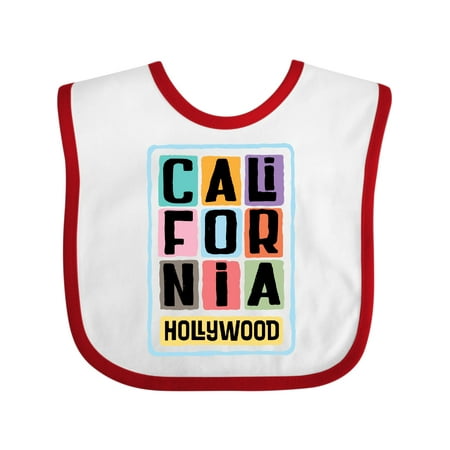 

Inktastic Hollywood California Vintage Gifts Boys or Girls Baby Bib